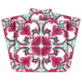 5" X 5" Rosa Pink Lea Removable Peel and Stick Tiles - Homeroots
