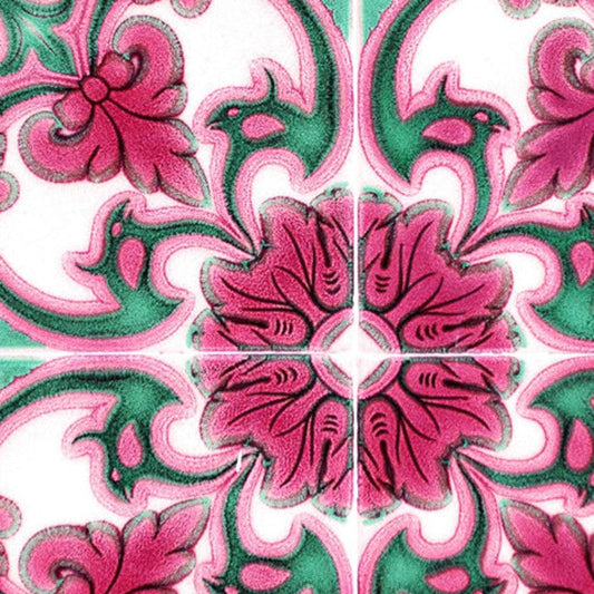 6" X 6" Rosa Pink Lea Removable Peel and Stick Tiles - Homeroots