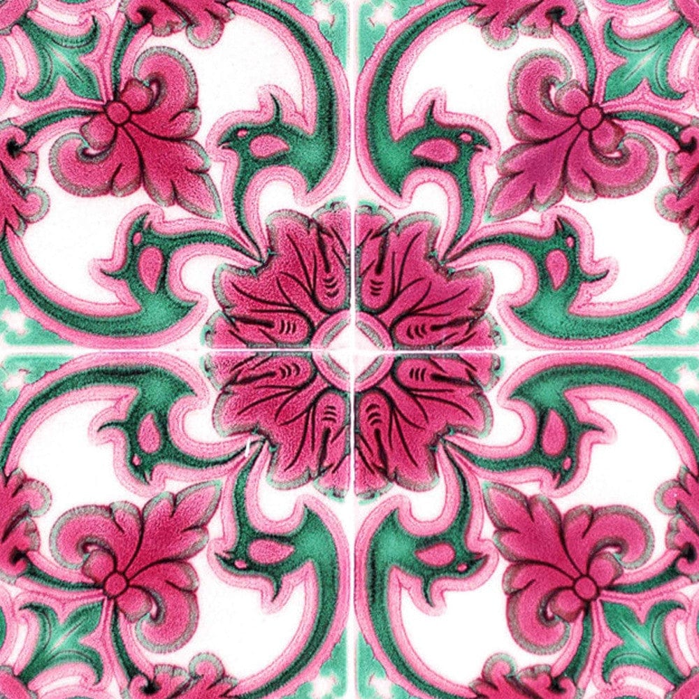6" X 6" Rosa Pink Lea Removable Peel and Stick Tiles - Homeroots