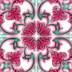 6" X 6" Rosa Pink Lea Removable Peel and Stick Tiles - Homeroots