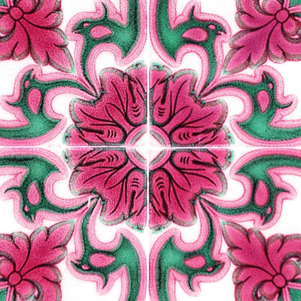 7" X 7" Rosa Pink Lea Removable Peel and Stick Tiles - Homeroots - Flyclothing LLC