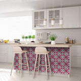 8" X 8" Rosa Pink Lea Removable Peel and Stick Tiles - Homeroots - Flyclothing LLC