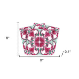 8" X 8" Rosa Pink Lea Removable Peel and Stick Tiles - Homeroots - Flyclothing LLC