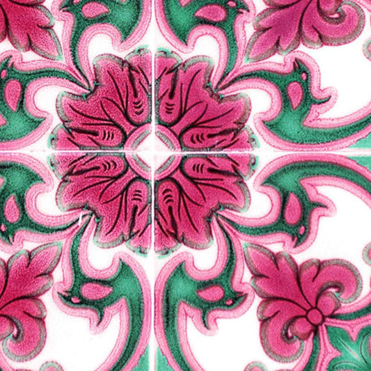 8" X 8" Rosa Pink Lea Removable Peel and Stick Tiles