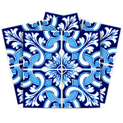 5" X 5" Blue Bali Removable Peel and Stick Tiles