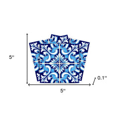 5" X 5" Blue Bali Removable Peel and Stick Tiles