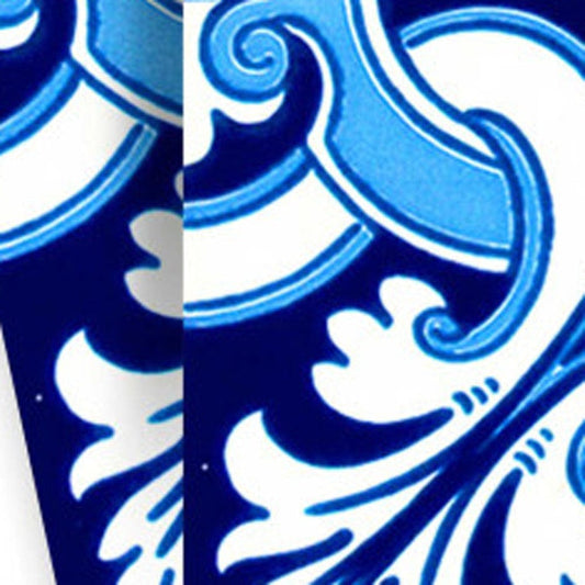 7" X 7" Blue Bali Removable Peel and Stick Tiles - Homeroots