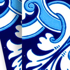 7" X 7" Blue Bali Removable Peel and Stick Tiles - Homeroots