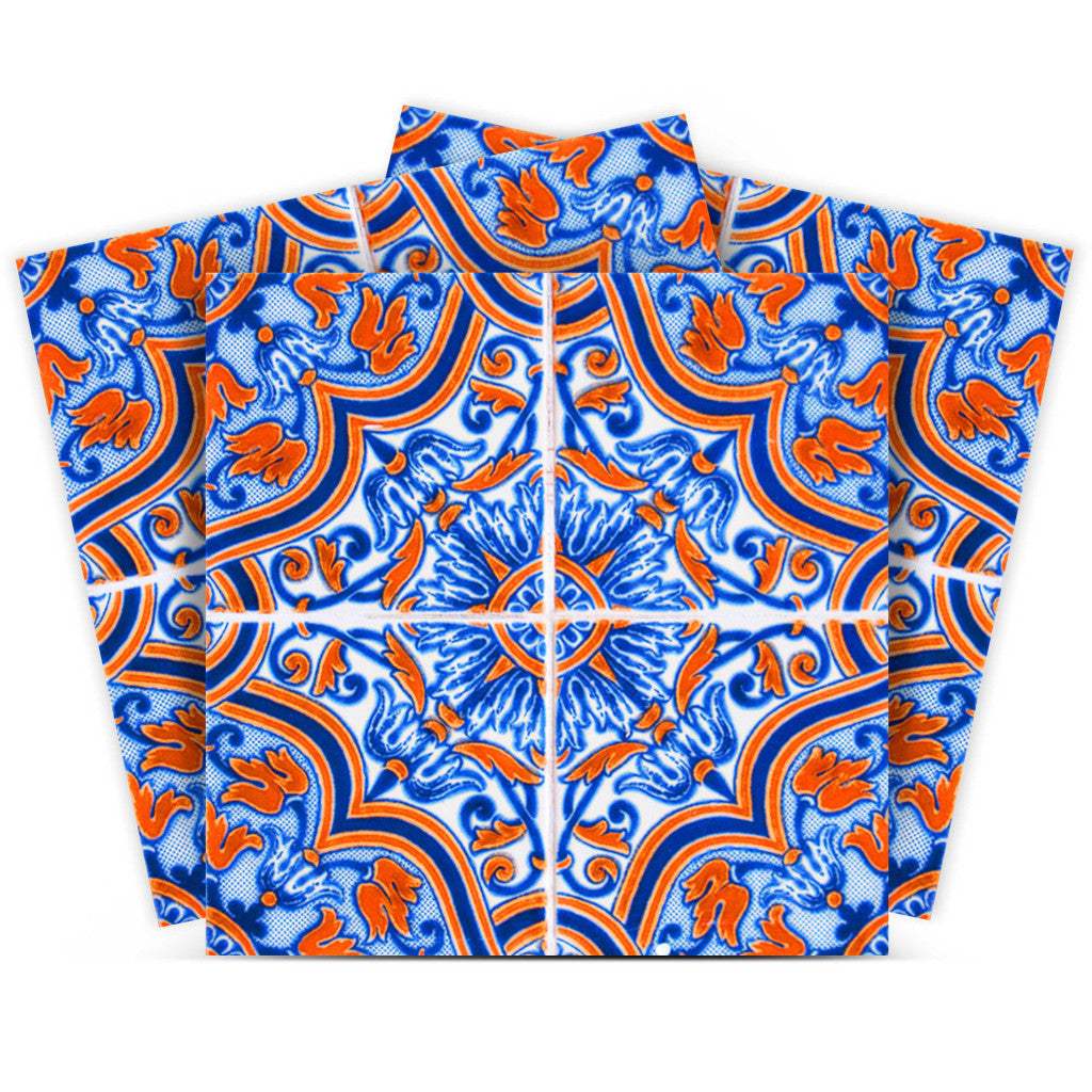 4" X 4" Blue Rust Zio Removable Peel And Stick Tiles - Homeroots - Flyclothing LLC