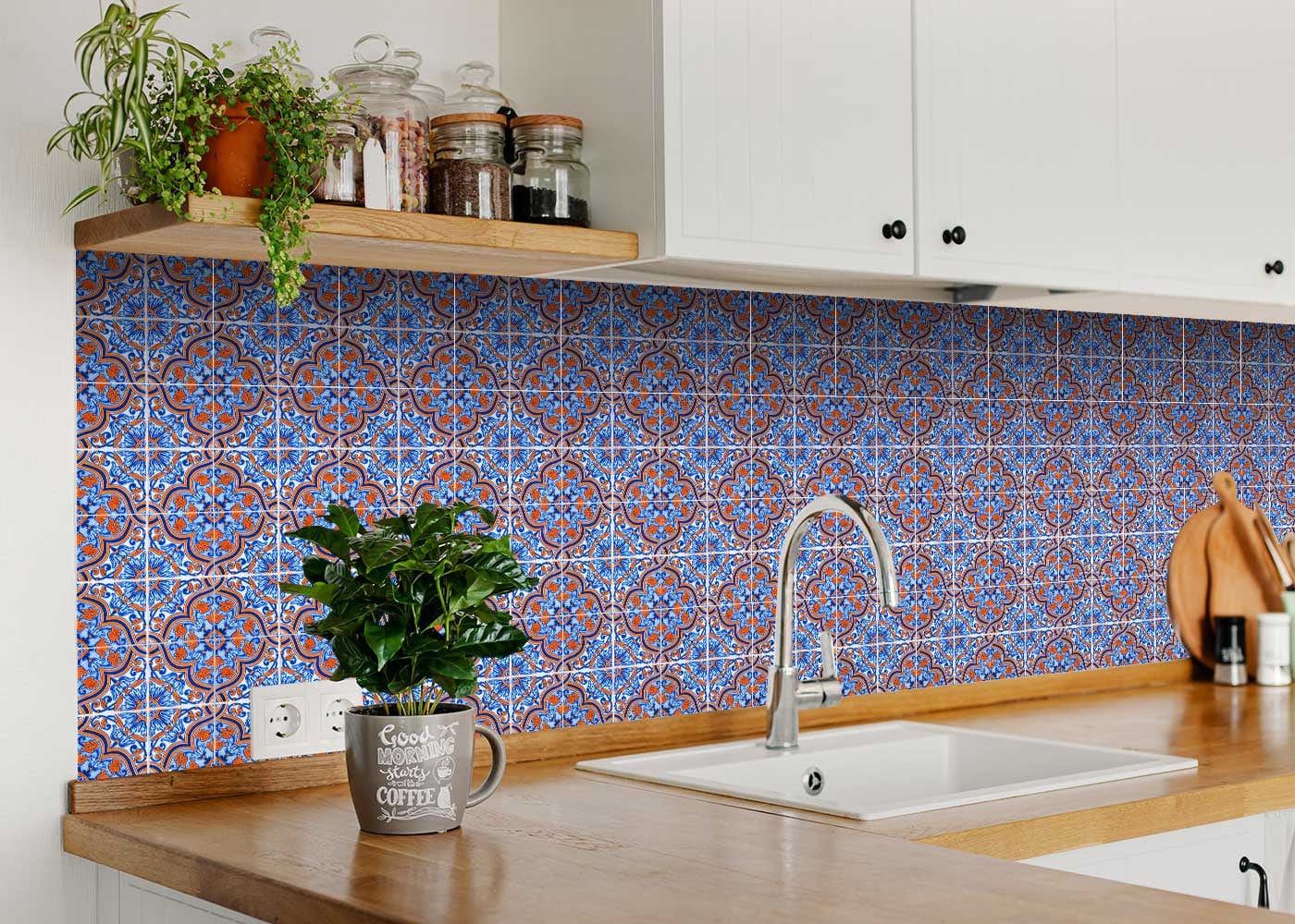 4" X 4" Blue Rust Zio Removable Peel And Stick Tiles - Homeroots - Flyclothing LLC