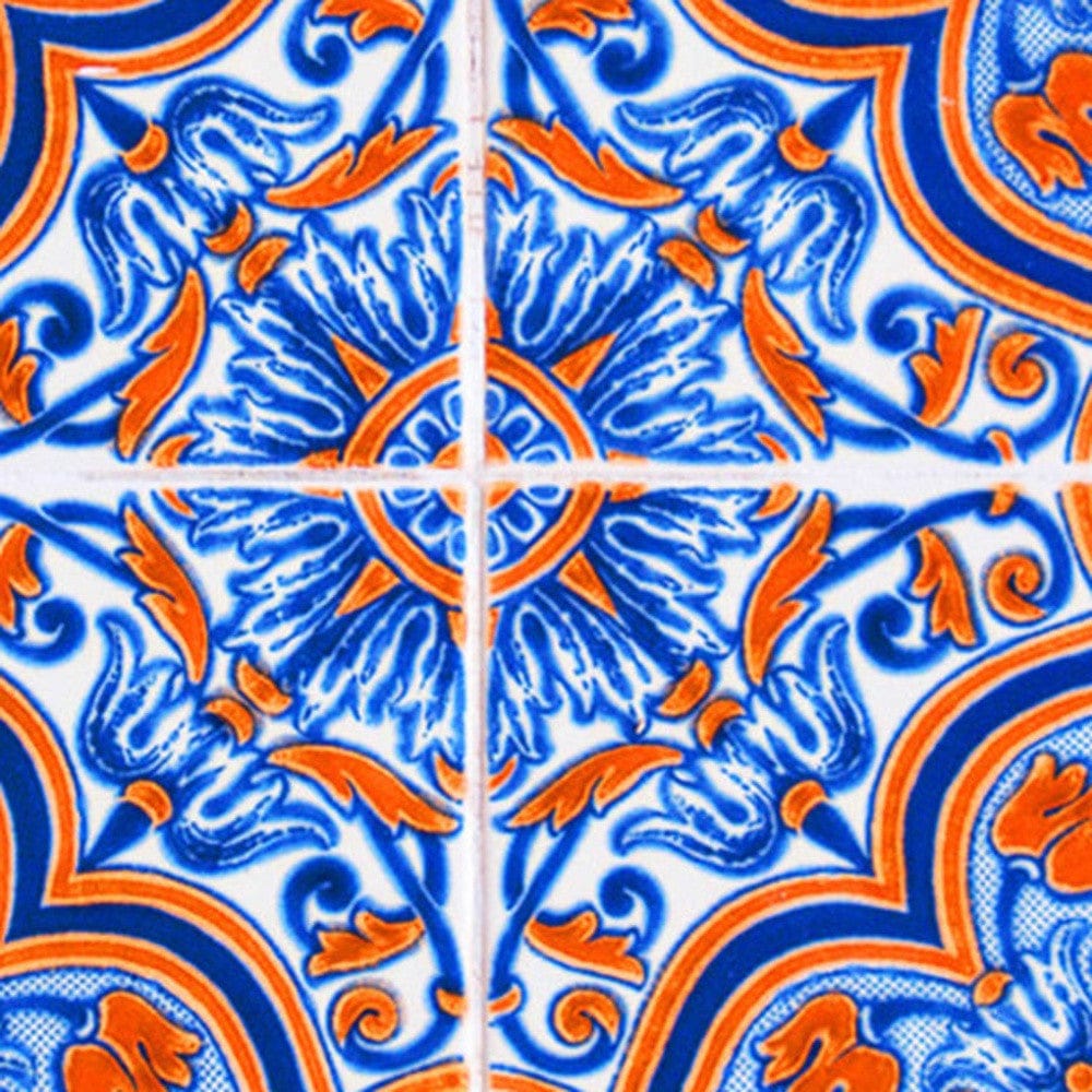 4" X 4" Blue Rust Zio Removable Peel And Stick Tiles - Homeroots - Flyclothing LLC