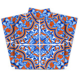 5" X 5" Blue Rust Zio Removable Peel and Stick Tiles - Homeroots