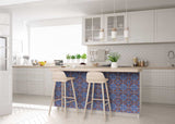 5" X 5" Blue Rust Zio Removable Peel and Stick Tiles - Homeroots - Flyclothing LLC