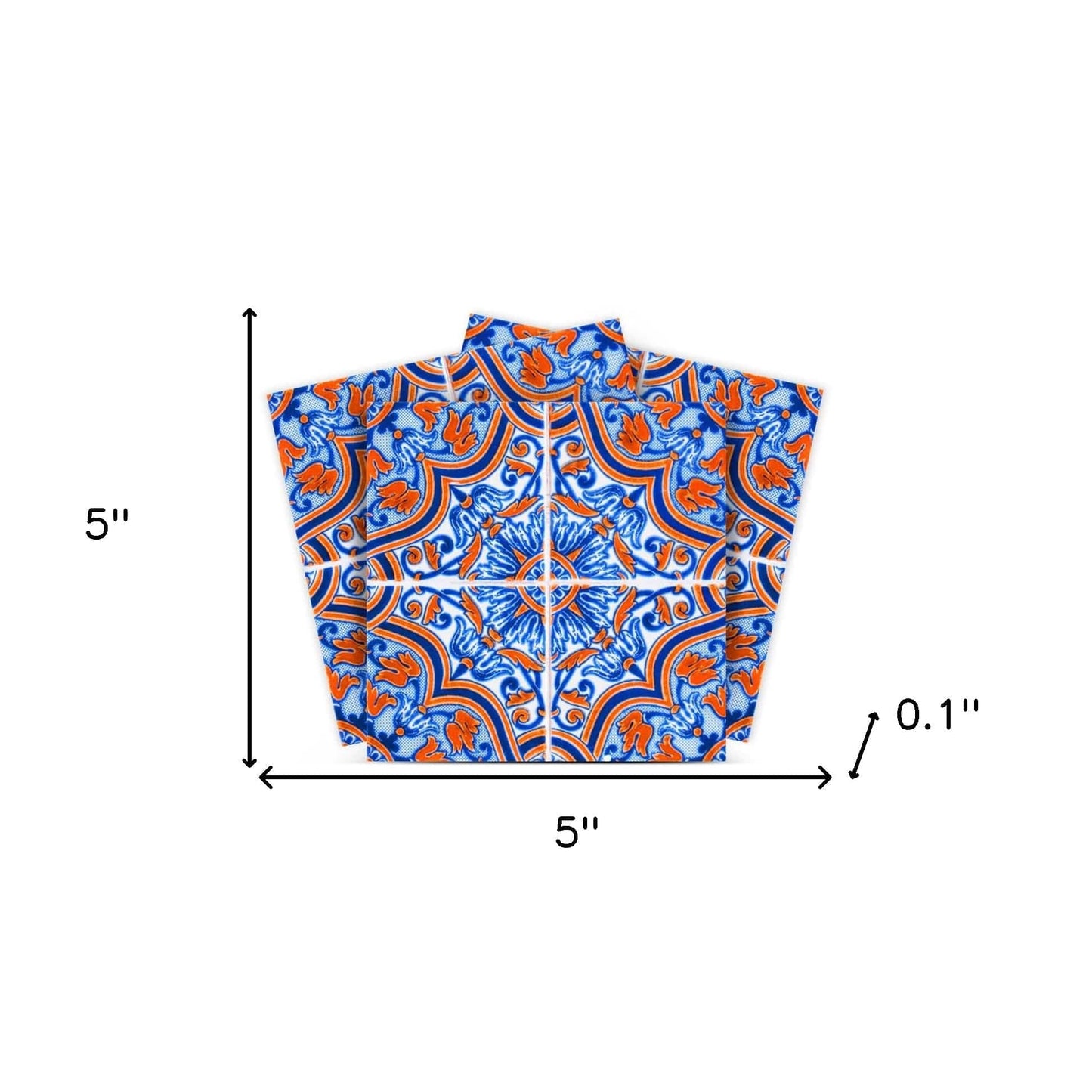5" X 5" Blue Rust Zio Removable Peel and Stick Tiles - Homeroots - Flyclothing LLC
