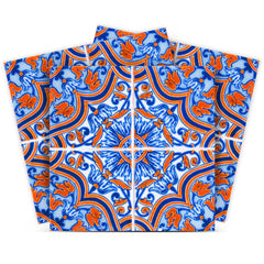 6" X 6" Blue Rust Zio Removable Peel and Stick Tiles - Homeroots