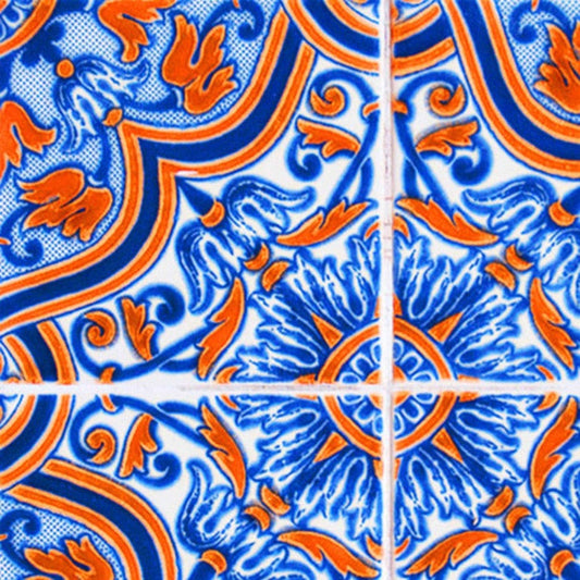 6" X 6" Blue Rust Zio Removable Peel and Stick Tiles - Homeroots