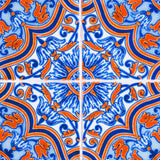6" X 6" Blue Rust Zio Removable Peel and Stick Tiles - Homeroots