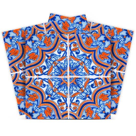7" X 7" Blue Rust Zio Removable Peel and Stick Tiles - Homeroots
