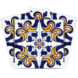 4" X 4" Blue Mikos Removable Peel And Stick Tiles - Homeroots - Flyclothing LLC