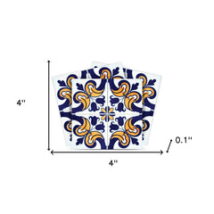 4" X 4" Blue Mikos Removable Peel And Stick Tiles
