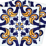 5" X 5" Blue Mikos Removable Peel and Stick Tiles - Homeroots - Flyclothing LLC