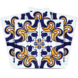 7" X 7" Blue Mikos Removable Peel and Stick Tiles - Homeroots - Flyclothing LLC