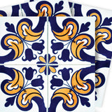 8" X 8" Blue Mikos Removable Peel and Stick Tiles - Homeroots - Flyclothing LLC