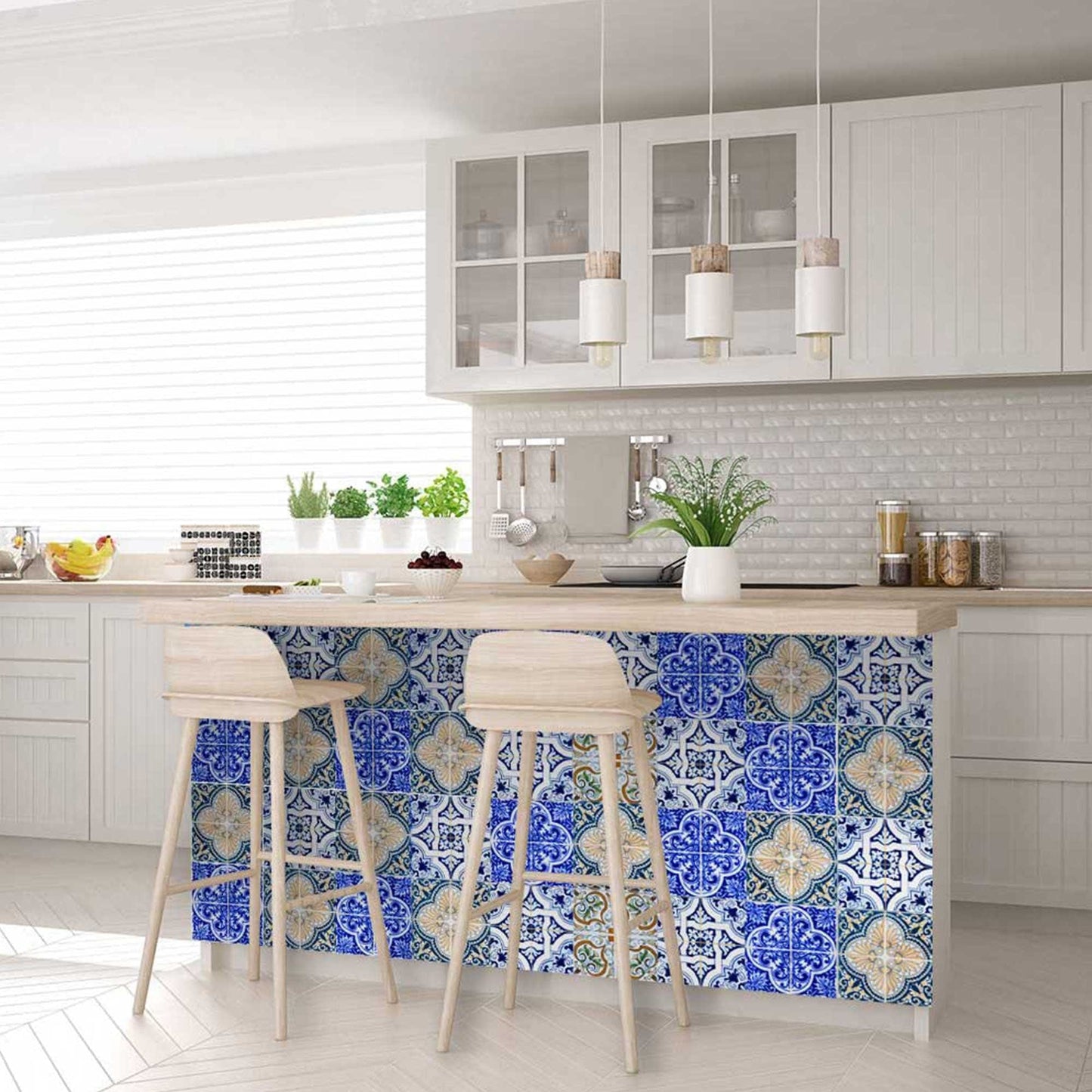 5" X 5" Bella Mix Mosaic Removable Peel and Stick Tiles - Homeroots - Flyclothing LLC