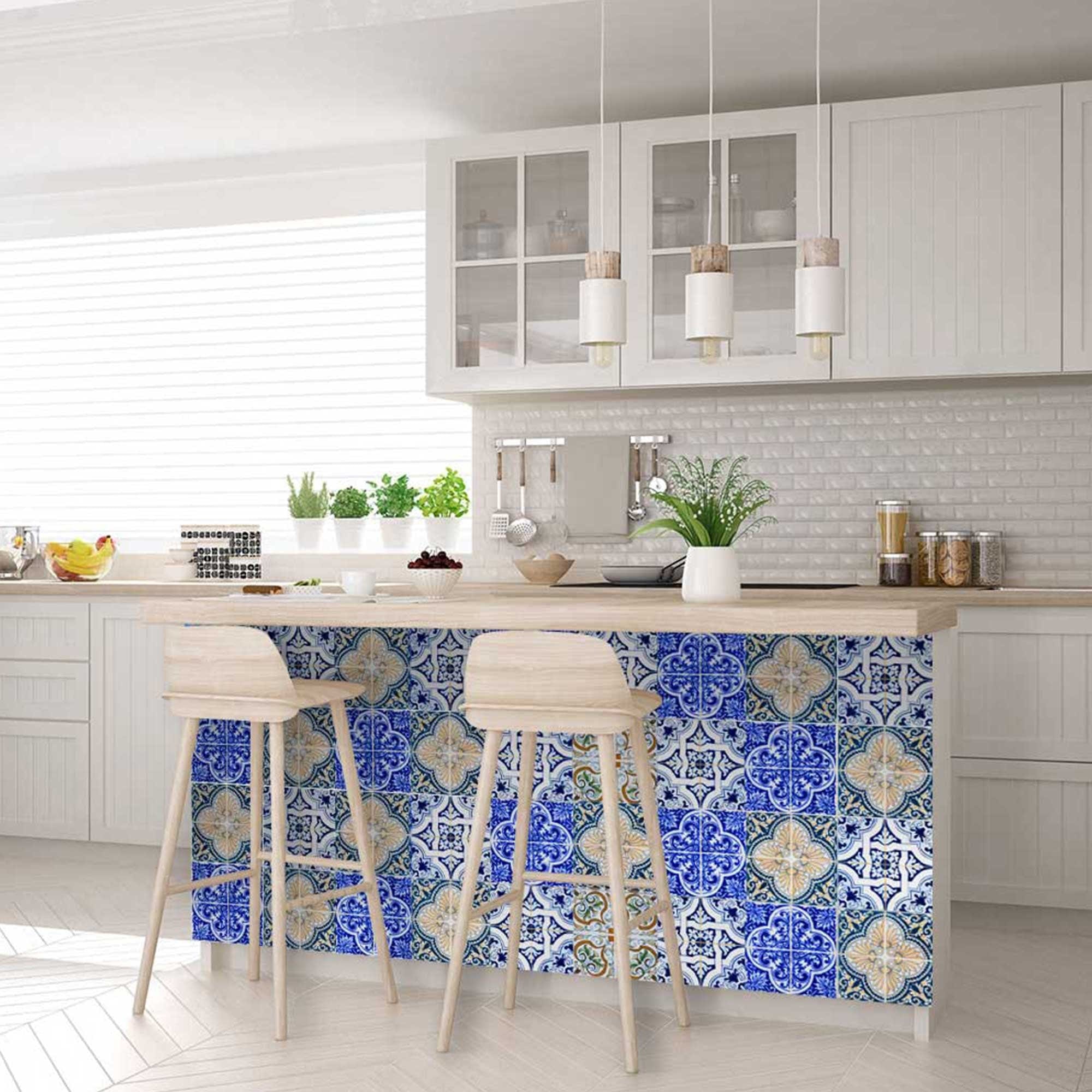 8" X 8" Bella Mix Mosaic Removable Peel and Stick Tiles - Homeroots - Flyclothing LLC