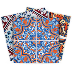 5" X 5" Blue Warm Tones Mosaic Peel and Stick Tiles