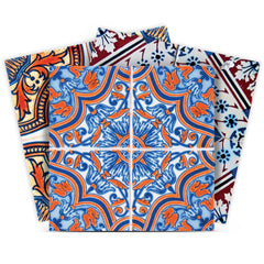 6" X 6" Blue Warm Tones Mosaic Peel and Stick Tiles - Homeroots