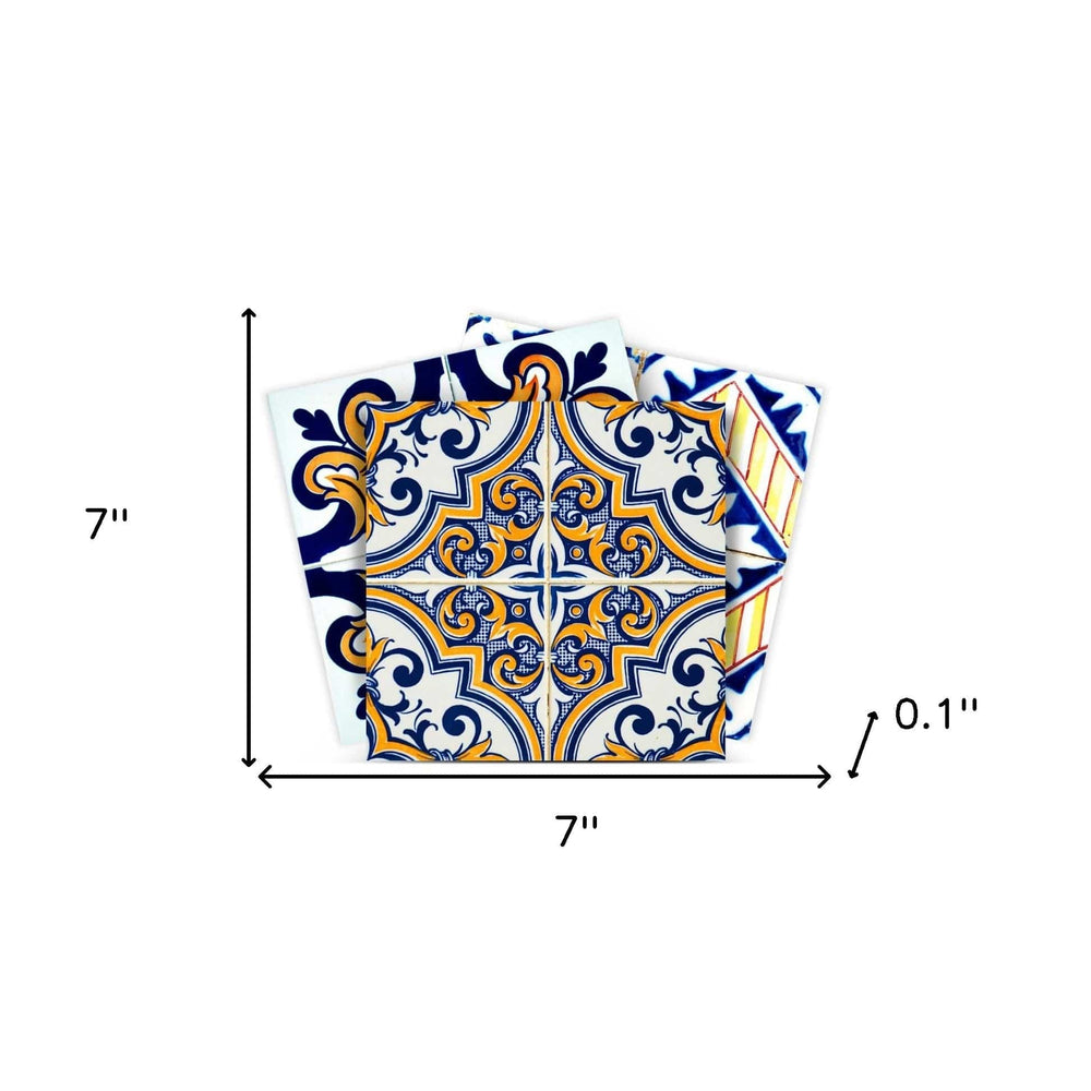 7" X 7" Addison Multi Mosaic Peel and Stick Tiles - Homeroots - Flyclothing LLC