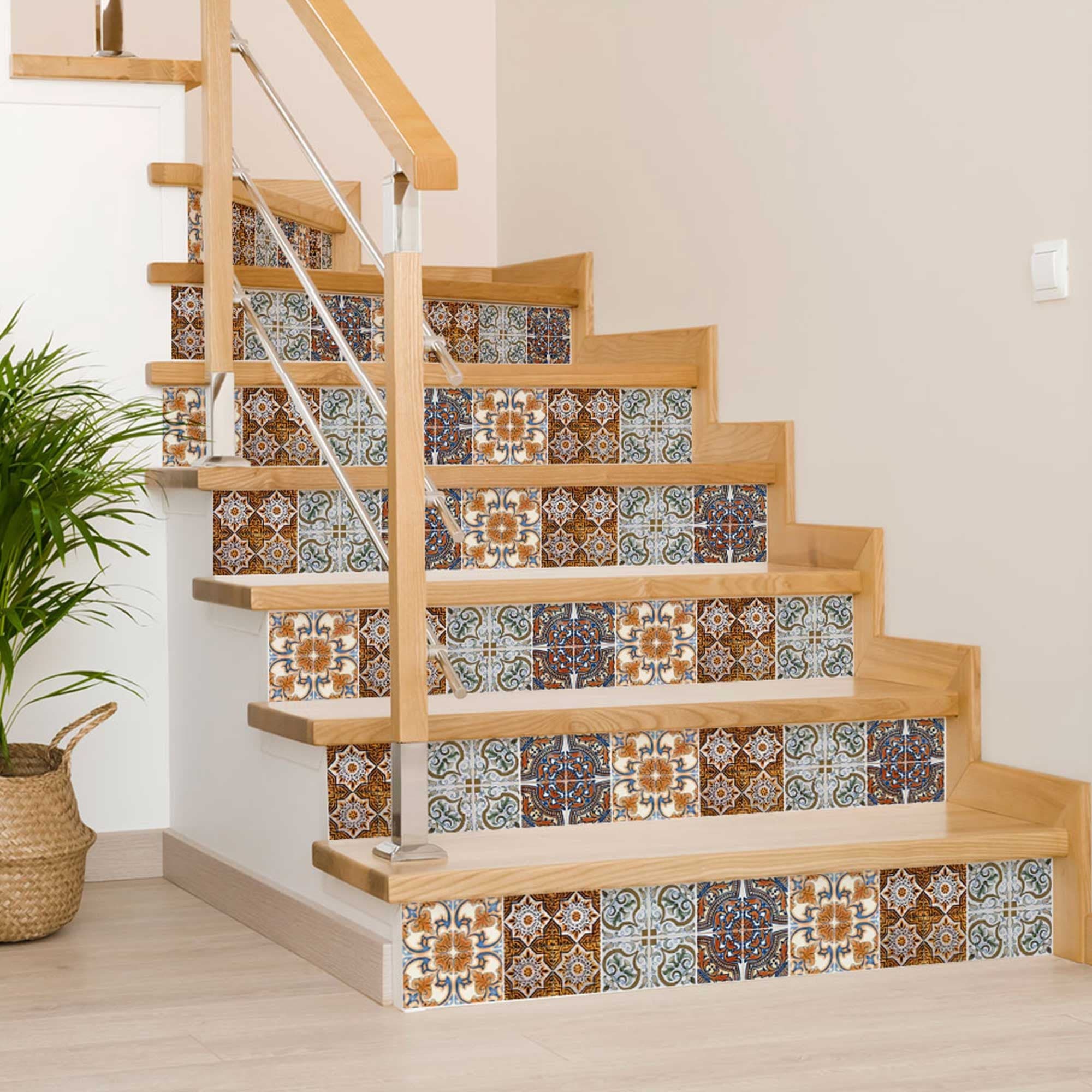 6" X 6" Rustico Linda Removable Peel and Stick Tiles - Homeroots