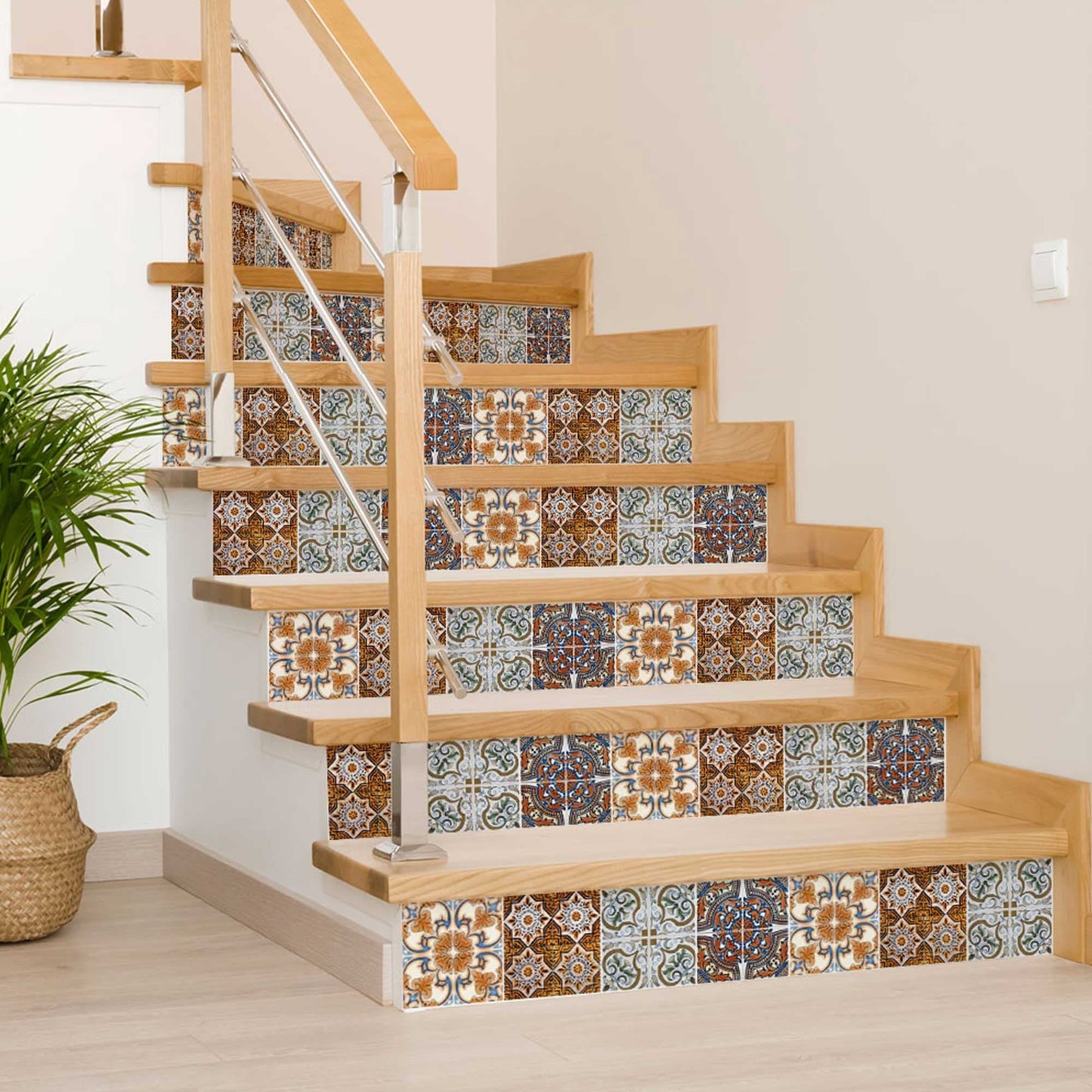 7" X 7" Rustico Linda Removable Peel and Stick Tiles - Homeroots - Flyclothing LLC