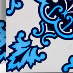 4" X 4" Blue Nelly Removable Peel And Stick Tiles - Homeroots