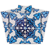 8" X 8" Blue Nelly Removable Peel and Stick Tiles - Homeroots