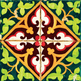 4" X 4" Green Leva Removable Peel And Stick Tiles - Homeroots