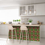 4" X 4" Green Leva Removable Peel And Stick Tiles - Homeroots - Flyclothing LLC