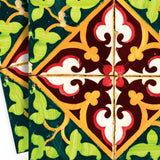 4" X 4" Green Leva Removable Peel And Stick Tiles - Homeroots