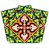 4" X 4" Green Leva Removable Peel And Stick Tiles - Homeroots - Flyclothing LLC