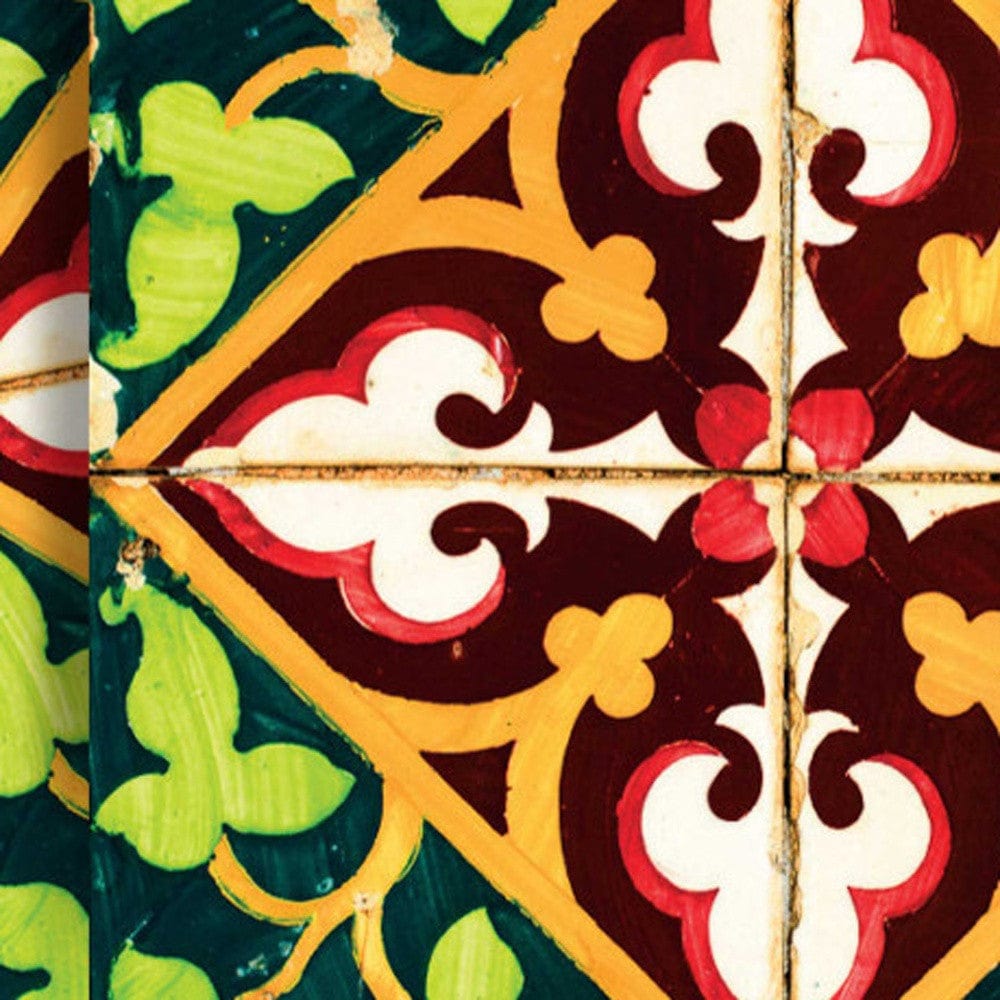6" X 6" Green Leva Removable Peel and Stick Tiles - Homeroots
