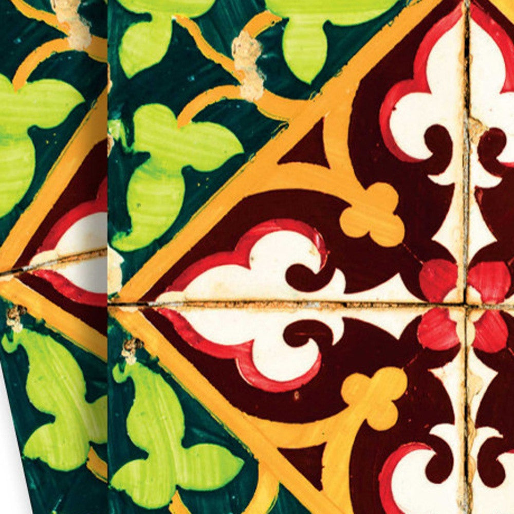 7" X 7" Green Leva Removable Peel and Stick Tiles - Homeroots - Flyclothing LLC