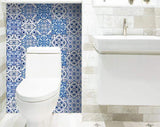 4" X 4" Bluebell Lina Removable Peel And Stick Tiles - Homeroots - Flyclothing LLC