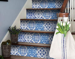 6" X 6" Bluebell Lina Removable Peel and Stick Tiles - Homeroots