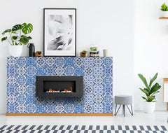 6" X 6" Bluebell Lina Removable Peel and Stick Tiles - Homeroots