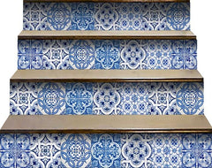 6" X 6" Bluebell Lina Removable Peel and Stick Tiles - Homeroots