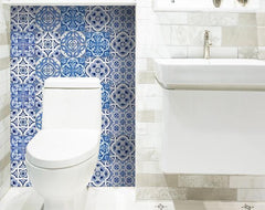 6" X 6" Bluebell Lina Removable Peel and Stick Tiles - Homeroots
