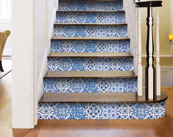 6" X 6" Bluebell Lina Removable Peel and Stick Tiles - Homeroots - Flyclothing LLC