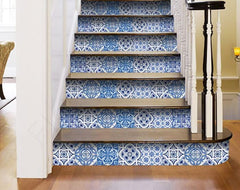 6" X 6" Bluebell Lina Removable Peel and Stick Tiles - Homeroots