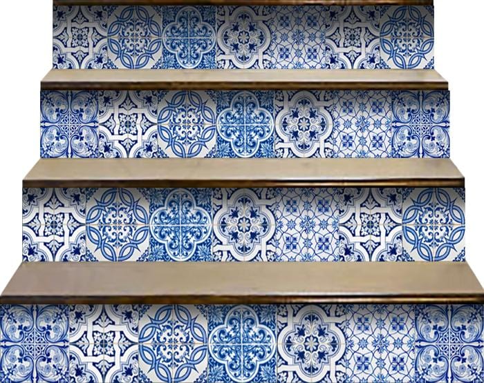 7" X 7" Bluebell Lina Removable Peel and Stick Tiles - Homeroots - Flyclothing LLC